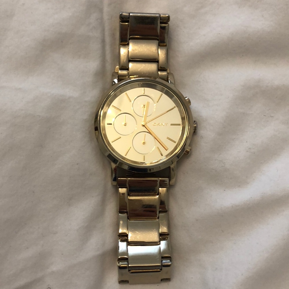 DKNY gold watch